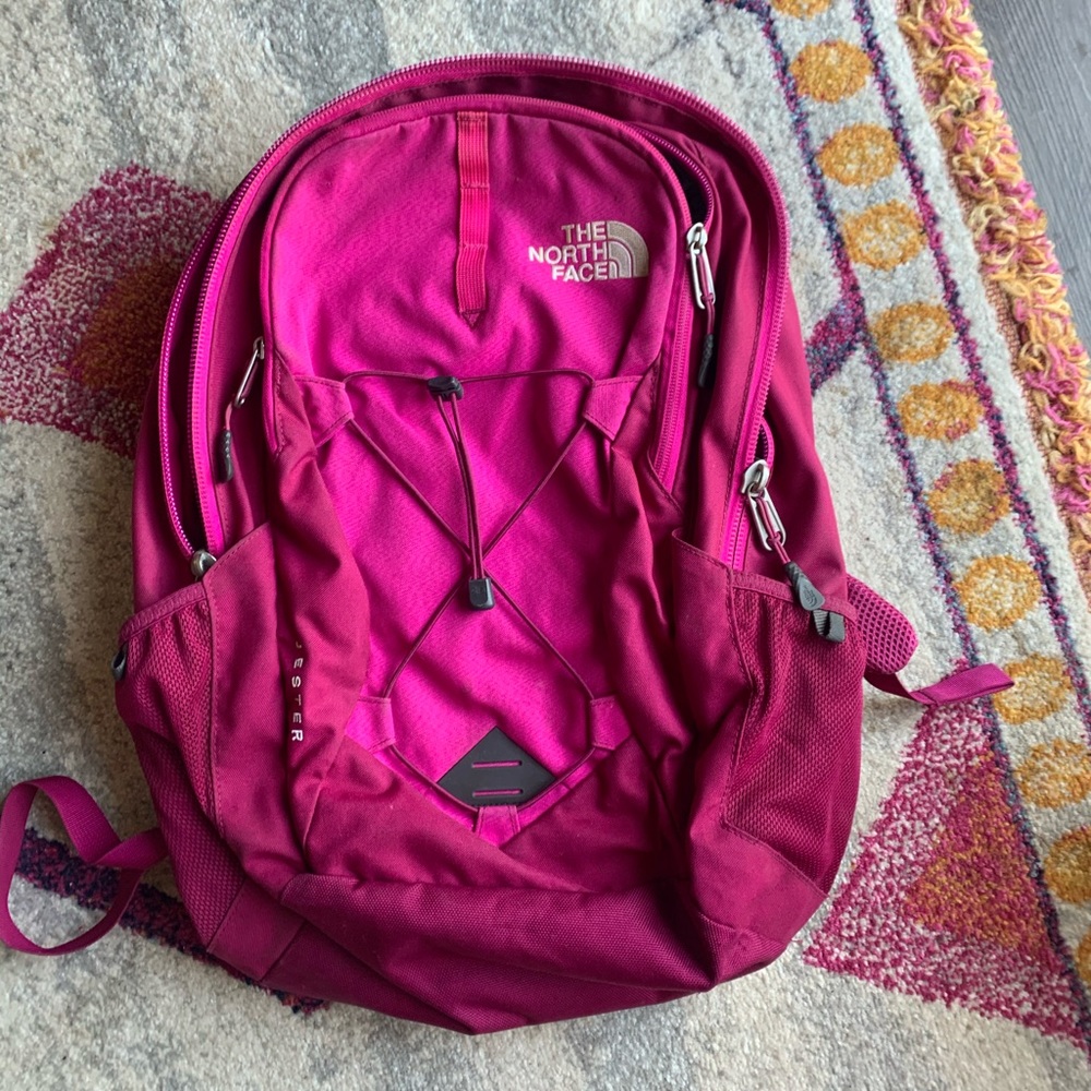 Pink North Face Backpack